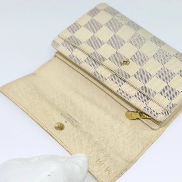 LOUIS VUITTON Damier Azur Portefeuille Alexandra Wallet N63068 LV Auth bs25268 - Picture 9 of 15